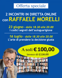 2 incontri in diretta online con Raffaele Morelli - 23 giugno e 16 luglio 2025