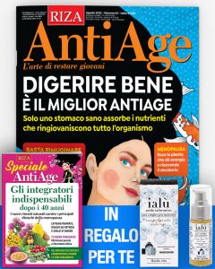 12 numeri di AntiAge + IN REGALO il Siero all'Acido Ialuronico e il libro "Gli integratori indispensabili dopo i 40 anni"