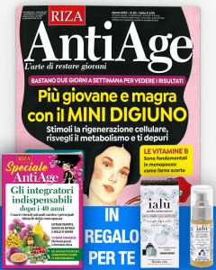 12 numeri di AntiAge + IN REGALO il Siero all'Acido Ialuronico e il libro "Gli integratori indispensabili dopo i 40 anni"