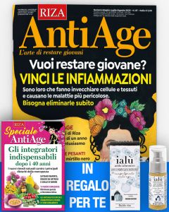 12 numeri di AntiAge + IN REGALO il Siero all'Acido Ialuronico e il libro "Gli integratori indispensabili dopo i 40 anni"