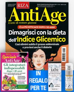 12 numeri di AntiAge + IN REGALO il Siero all'Acido Ialuronico e il libro "Gli integratori indispensabili dopo i 40 anni"